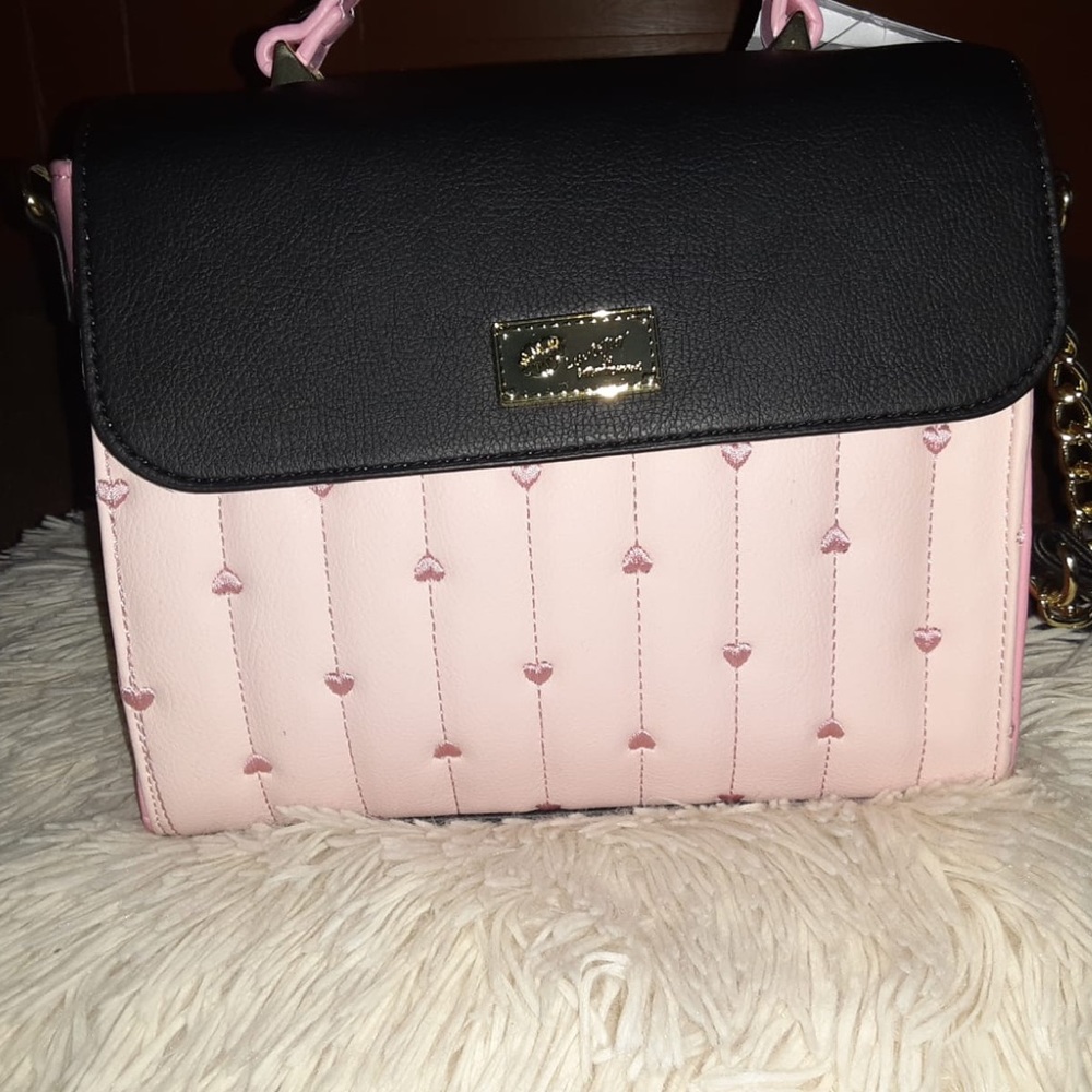 Luv Betsey by Betsey Johnson Pink Black Crossbody